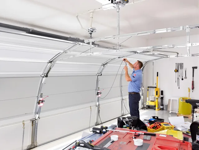Garage door cable repair service by Somers Garage Door Repair in Somers