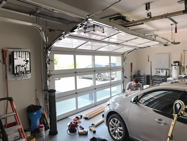 Garage door noise reduction service by Somers Garage Door Repair in Somers